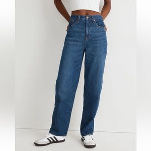 Madewell Baggy Straight Jeans in Dark Worn Indigo Wash Sz 25